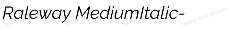 Raleway MediumItalic字体转换